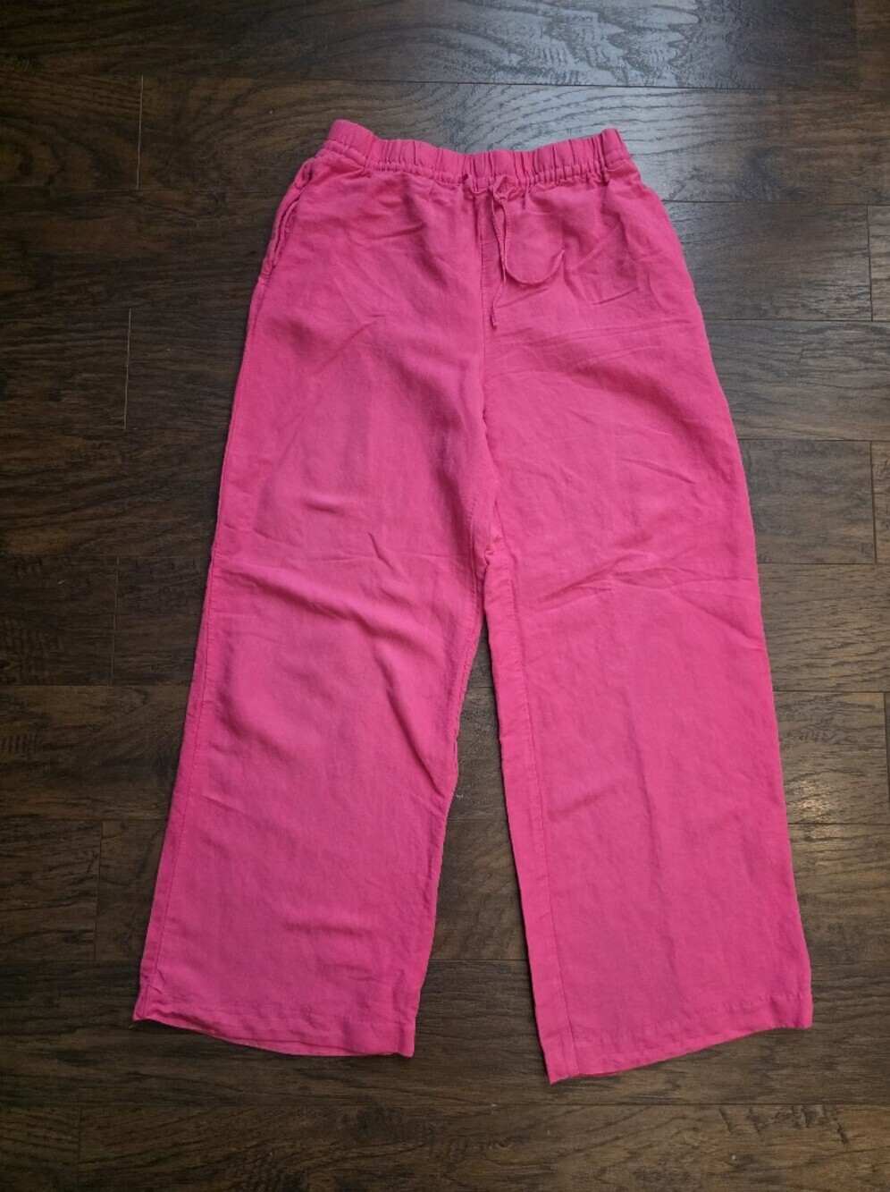 H&M Hot Magenta Linen-Blend Pants